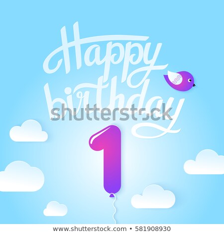 Foto stock: Number One Balloon On Sky