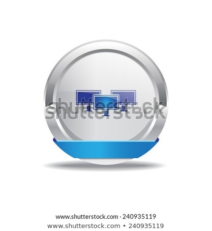 ストックフォト: Networrk Icon Blue Vector Icon Button