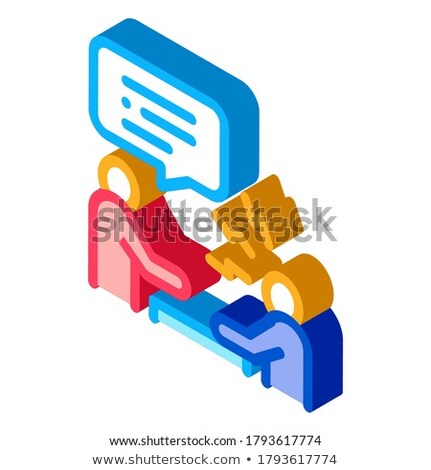 Verbal Battle Isometric Icon Vector Illustration [[stock_photo]] © pikepicture