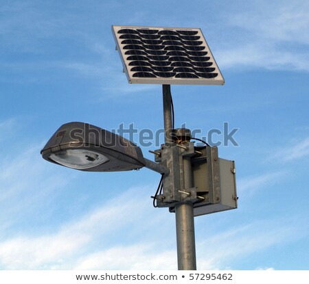 Solar Powered Lamp Post Stok fotoğraf © kabby