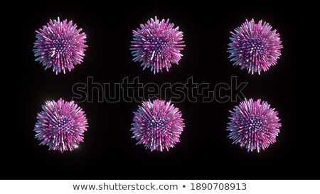 Stok fotoğraf: Six Balls With Spikes In Different Colors