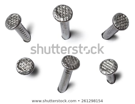 Stok fotoğraf: Metals Nail Isolated On A White Background