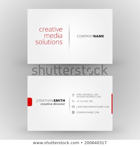 Foto stock: Onjunto · de · tarjetas · de · visita · creativas