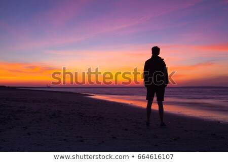 [[stock_photo]]: Stunning Sunset On The Empty Beach Cape Cod Usa