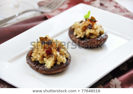 [[stock_photo]]: Risotto Stuffed Mushrooms