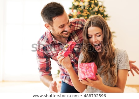 Сток-фото: Christmas Couple Gift