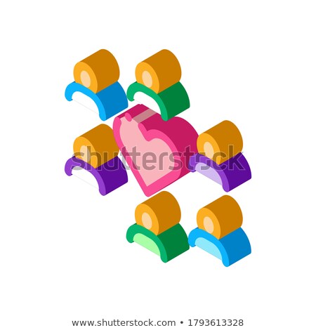 Human Lovely Talk Isometric Icon Vector Illustration [[stock_photo]] © pikepicture