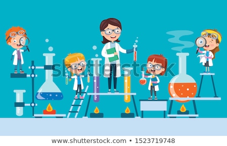 Science Student Working With Chemicals Stock foto © yusufdemirci