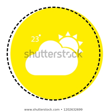 Foto stock: Cloud Wheater Icon Flat Illustration