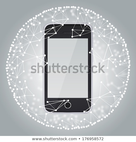 Smart Phone And Sphere Consisting Of Connections [[stock_photo]] © cherezoff