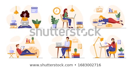 Stockfoto: Woman Sitting In Office