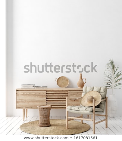 Stock fotó: Modern Interior With Canvas On The Wall 3d Rendering