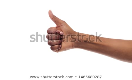 Zdjęcia stock: Gesture Of Approval - Ok Thumbs Up With Copy Space