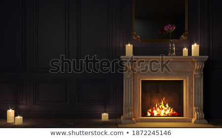 Stok fotoğraf: Romantic Fireplace