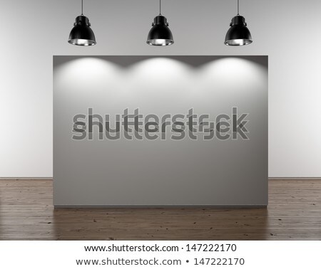 ストックフォト: Galllery Wall With Ceiling Lamps