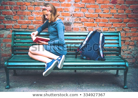 Сток-фото: Lovely Young Teenage Girl With Backpack