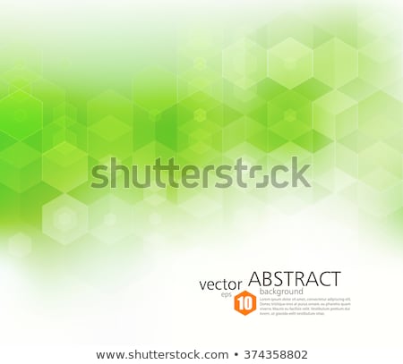 Foto stock: Green 3d Hexagon Tech Background Vector Illustration