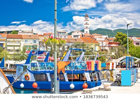 Colorful Town Of Crikvenica Harbor And Tower View Foto stock © xbrchx