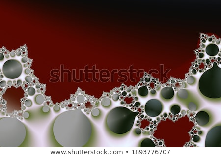 Stock photo: Fractal Winter Background With Snowflakes And Pearls