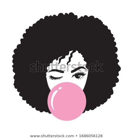 Stock foto: Girl With A Bubble Gum