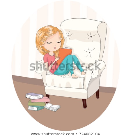 Stock fotó: Awesome Girl Resting At Home Reading A Book A Woman Sits On The Windowsill And Presses The Book To
