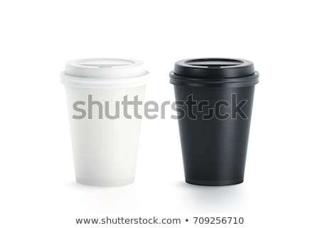 Stok fotoğraf: Black Blank Cup 3d Rendering