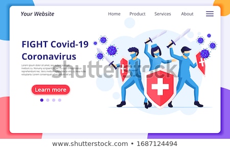 Stock fotó: Vaccination Landing Page Template