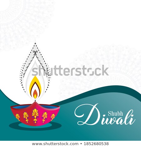 [[stock_photo]]: Beautiful Decoration For Happy Diwali White Banner