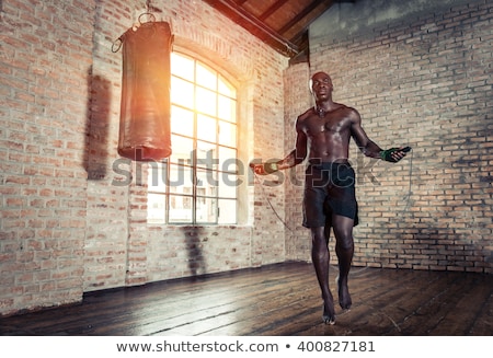 Foto stock: Black Man Boxer
