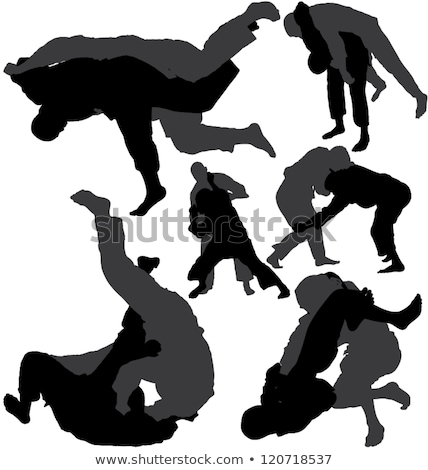 Stock photo: Kyokushin Karate Silhouettes Set