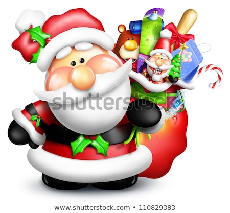 Foto stock: Whimsical Cartoon Santa Nutcracker