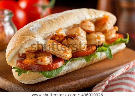 Foto stock: Shrimp Sandwich
