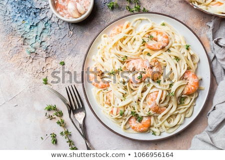 Stock fotó: Pasta And Shrimp