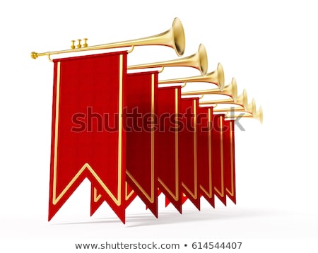 ストックフォト: Trumpet With Flag