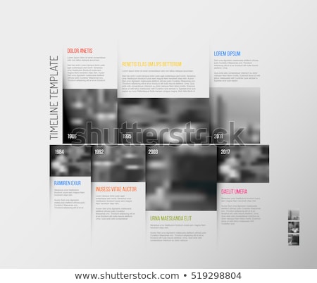 Stock fotó: Infographic Timeline Template With Big Photos