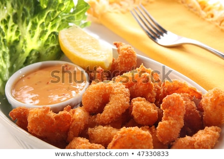 Stok fotoğraf: Fried Shrimp And Dip