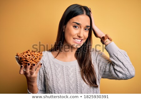 Stock fotó: Sadness And Pretzel