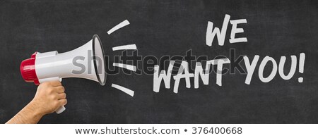 Stock photo: Man Writing I Want It Now