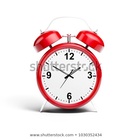 Stok fotoğraf: Abstract Alarm Clock Isolated On White Background 3d Rendering