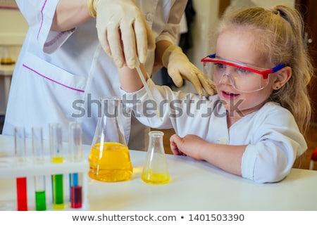 ストックフォト: Kids Making Chemical Experiment At School Lab