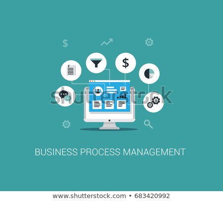 Zdjęcia stock: Business Process Management Concept Vector Illustration