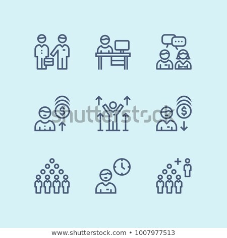 Business People Meeting Team Work Vector Simple Icons For Web And Mobile Design Pack 3 Foto stock © karetniy