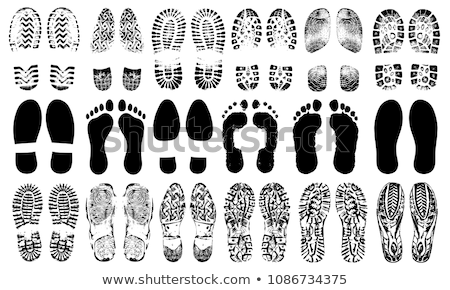 Foto stock: Painted Footprints