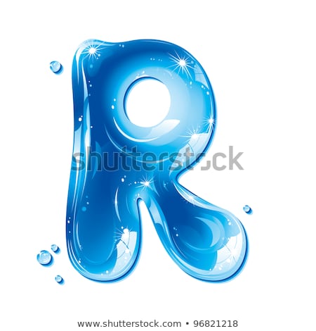 Stock foto: Abc Series - Water Liquid Letter - Capital R  
