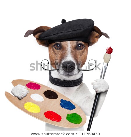 [[stock_photo]]: Painter Artist Dog