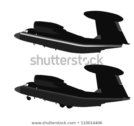 Awacs Aircraft Silhouette Сток-фото © vadimmmus