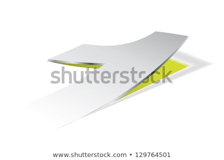 ストックフォト: Paper Folding With Number 1 In Perspective View