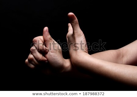 Foto stock: Letter D In Sign Language On A White Background