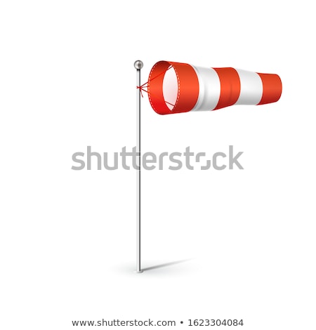 Stockfoto: Vector Illustration Of Red Wind Sock