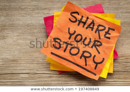 Zdjęcia stock: Share Your Story Sticky Note